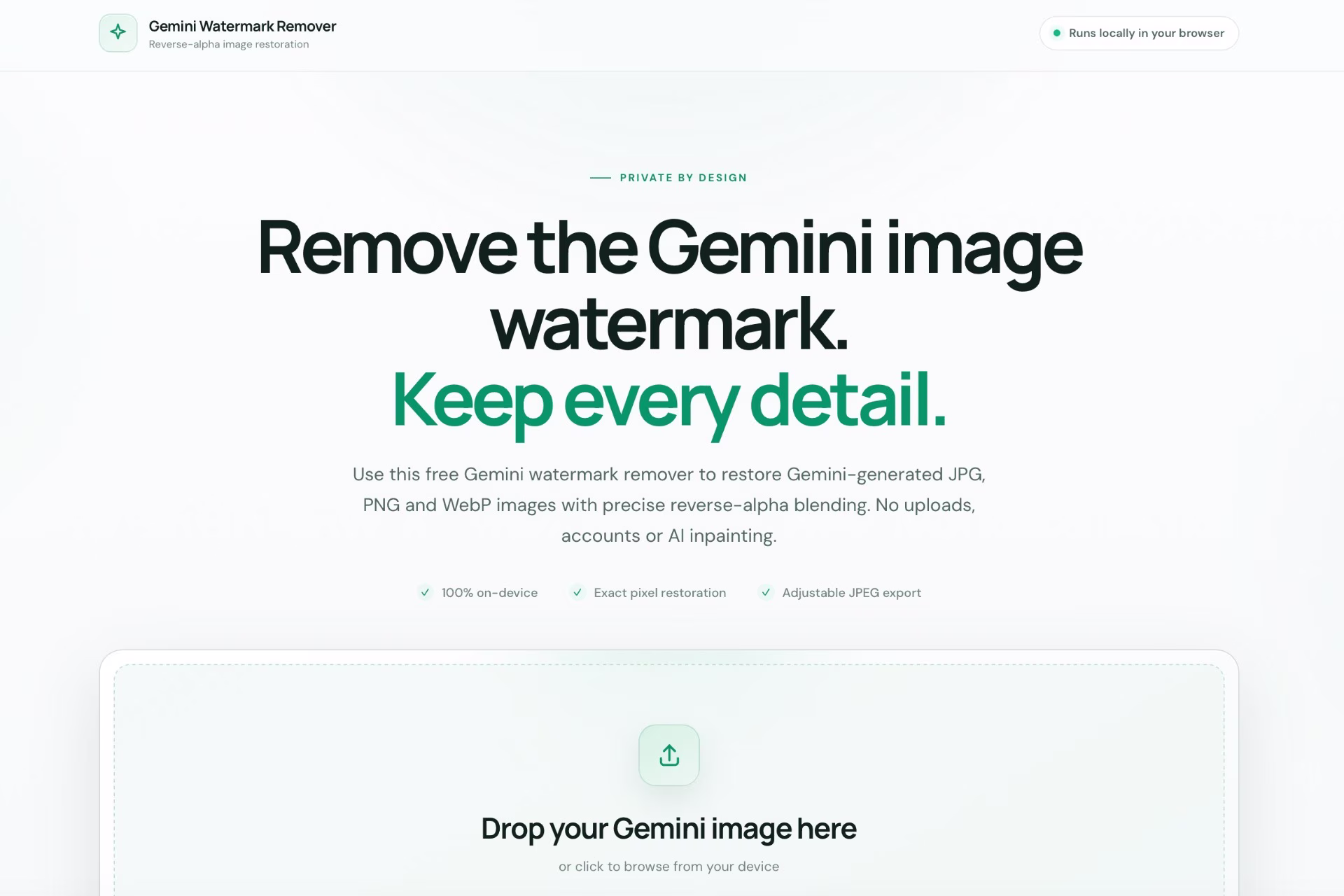 Gemini Watermark Remover web tool